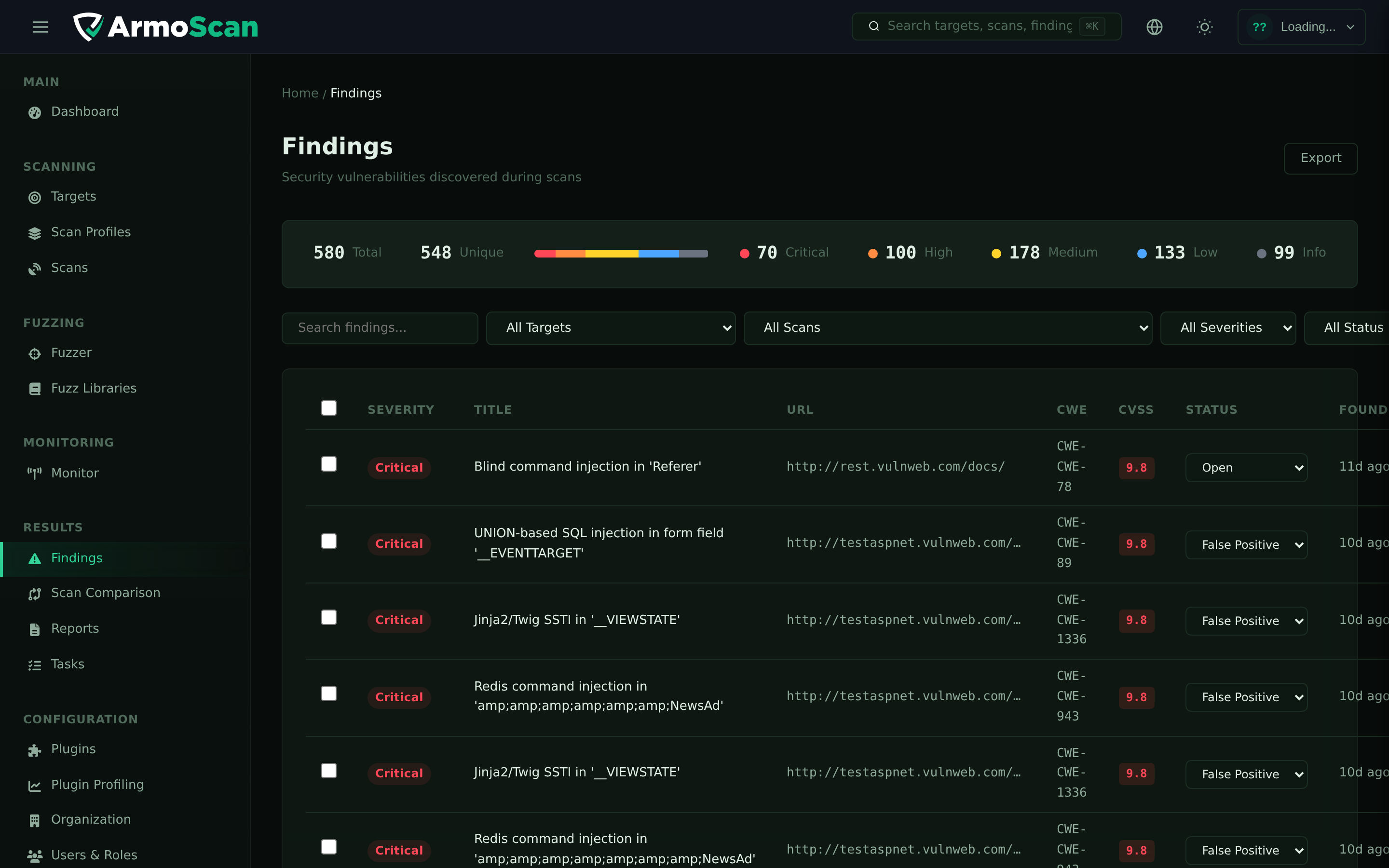 ArmoScan Findings — actionable vulnerability management